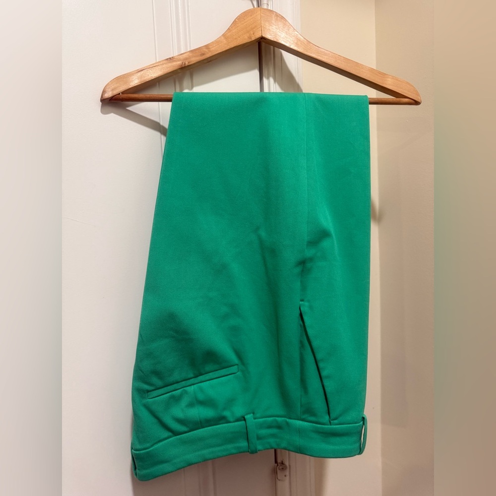 J. Crew Factory Vibrant Green Straight Leg Pants